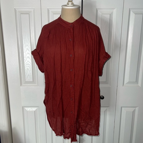 Silence + noise button up flowy shirt 🧡 - Picture 2 of 14